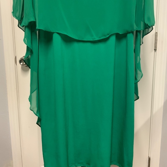 Glamour Nights Green Chiffon Overlay Dress – Size 16 – NWT - Picture 5 of 11